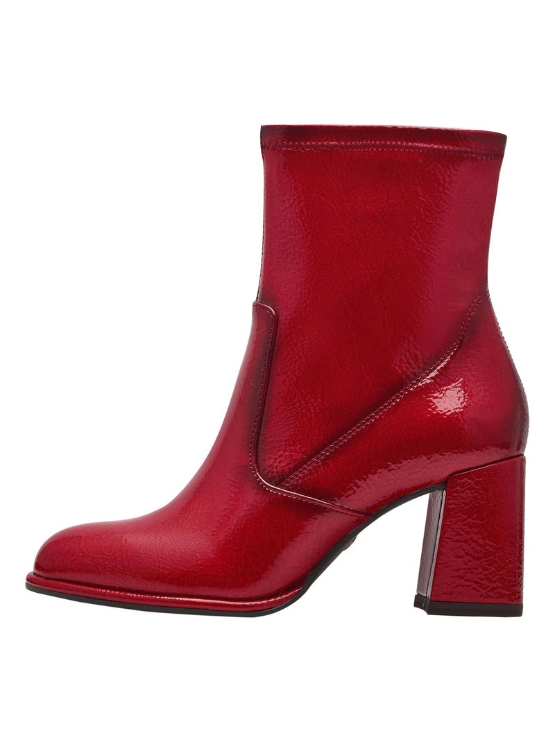 Bottine à Talon Tamaris Rouge - Kiabi