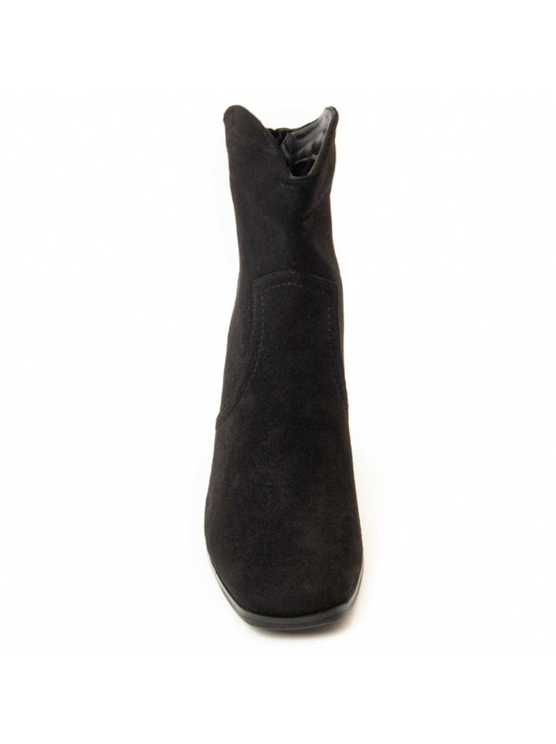 Bottine à Talon Tissu Montevita Noir - Kiabi