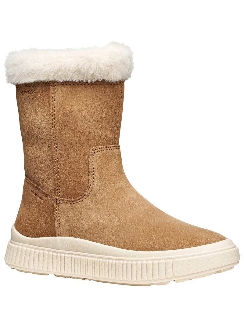 Bottine A Zip Junior Geox Laquinny Marron - Kiabi