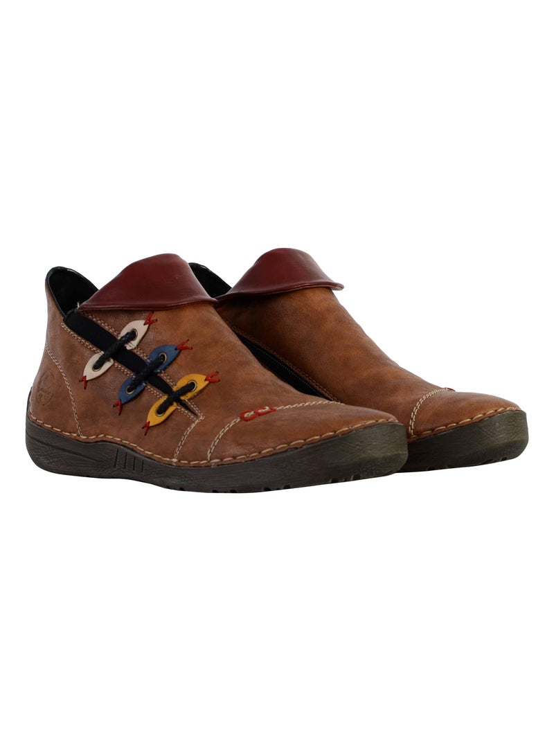 Bottine à Zip Rieker Kalpi Marron - Kiabi
