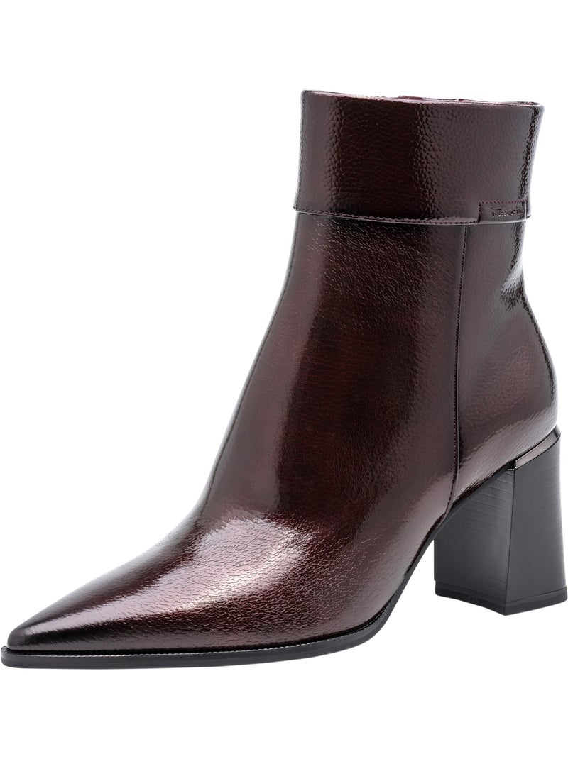 Bottine à zip tamaris Rouge - Kiabi