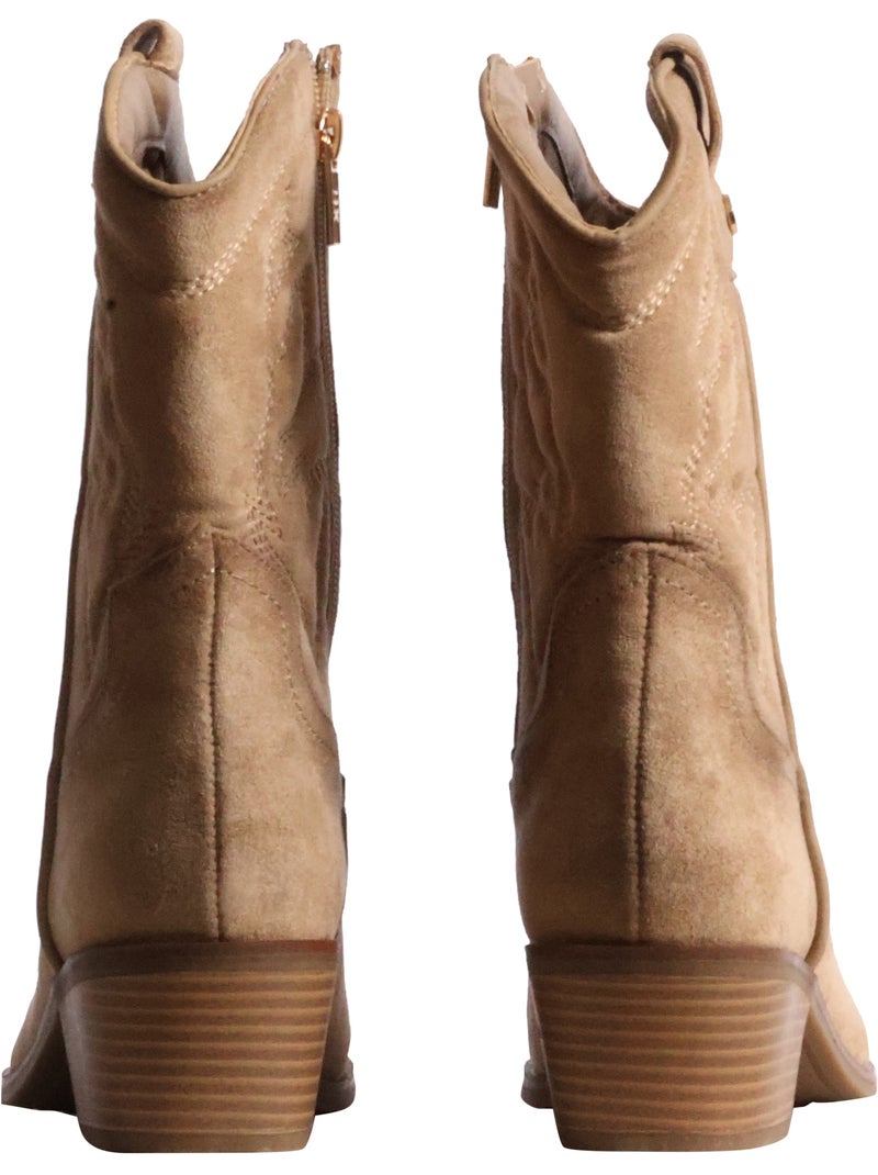 Bottine à zip xti Beige - Kiabi