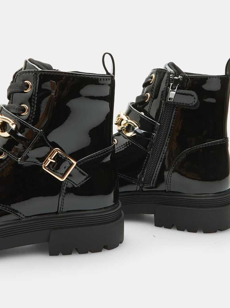 Bottine avec chaîne BATA Noir - Kiabi