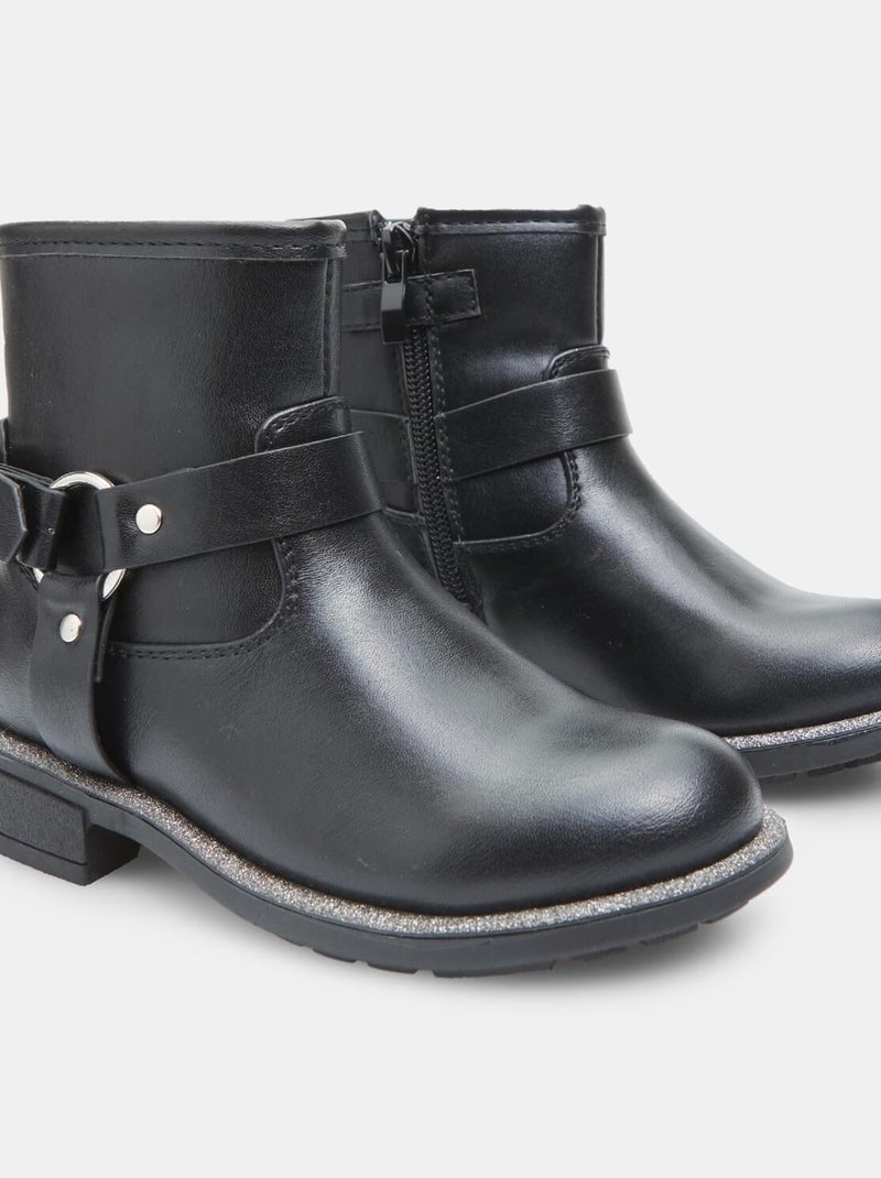 Bottine Bubblegummers avec boucles BATA Noir - Kiabi