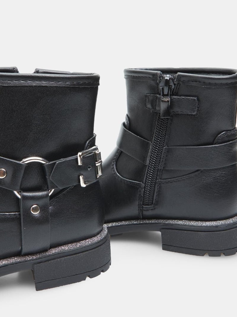 Bottine Bubblegummers avec boucles BATA Noir - Kiabi