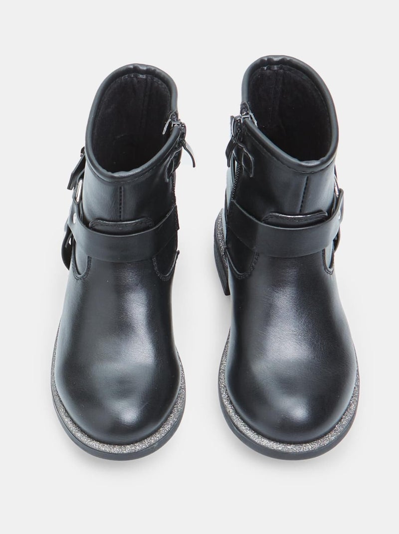 Bottine Bubblegummers avec boucles BATA Noir - Kiabi