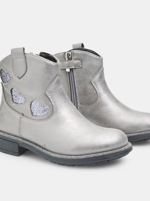 Bottine Bubblegummers avec cœurs en lurex BATA - Kiabi