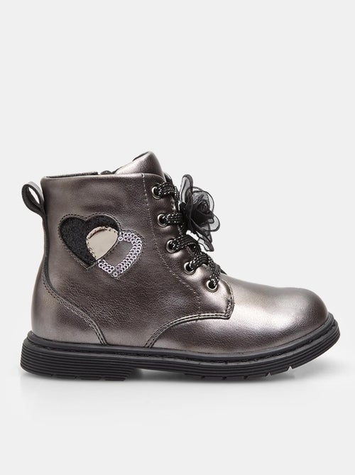 Bottine Bubblegummers avec coeurs et accessoire amovible BATA - Kiabi