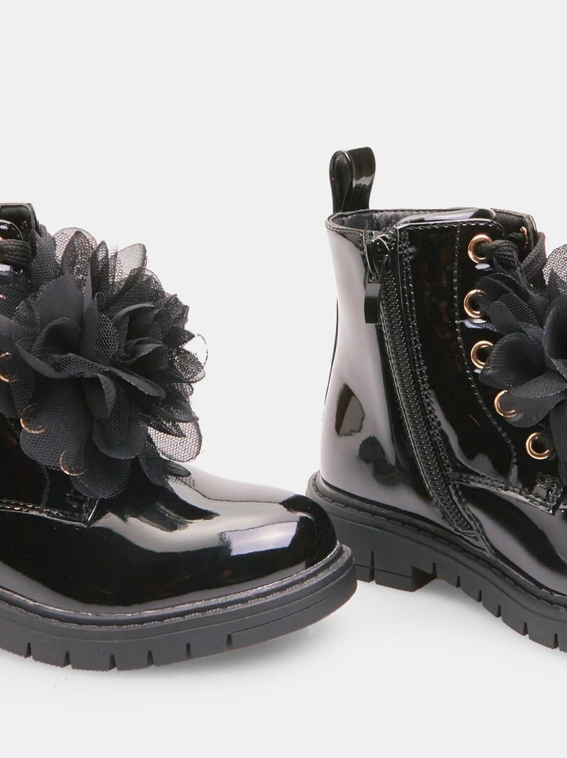 Bottine Bubblegummers avec coeurs et accessoire amovible BATA Noir - Kiabi