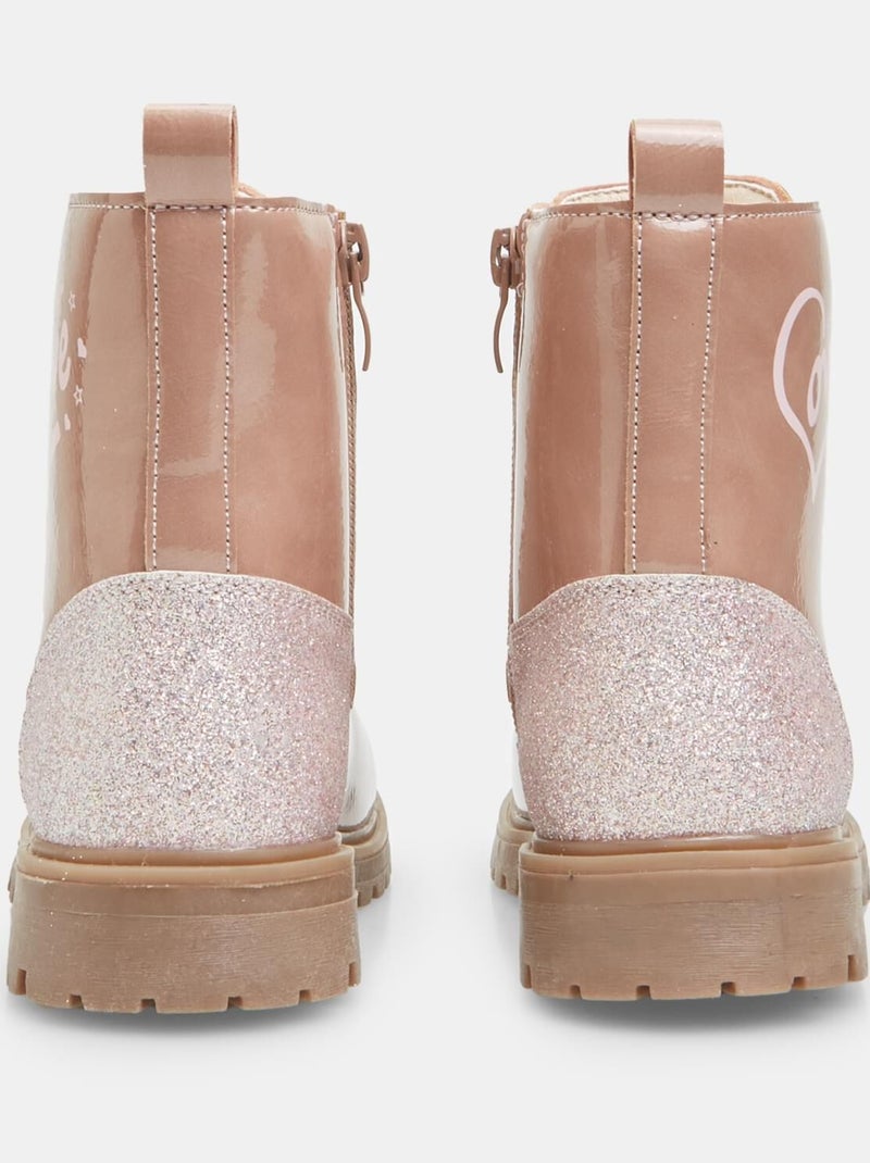 Bottine Bubblegummers avec insert en lurex BATA Rose - Kiabi