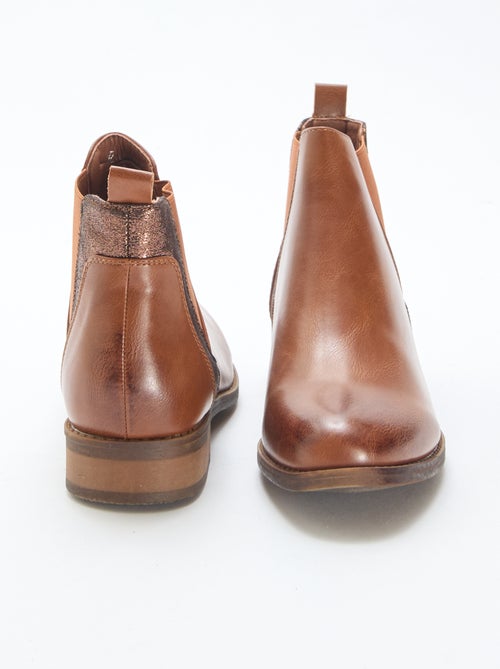 Bottine chelsea brillantes - Kiabi