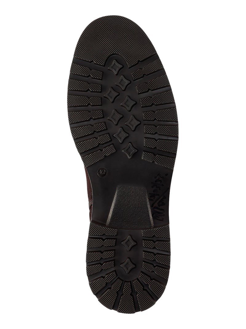 Bottine Chelsea Cuir Tamaris Marron - Kiabi