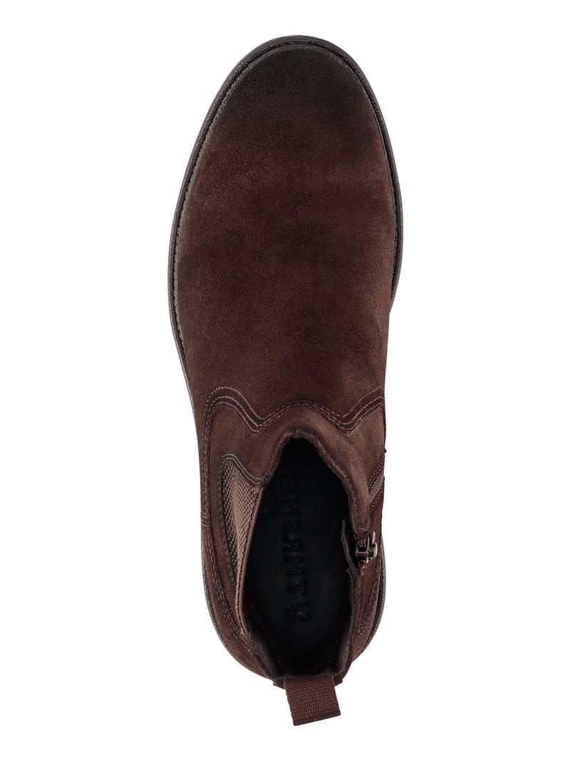Bottine Chelsea Cuir Tamaris Marron - Kiabi