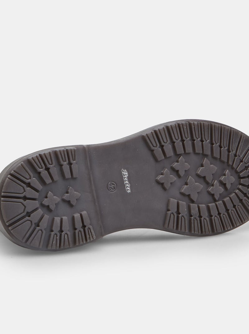 Bottine Chelsea en cuir Bata Marron - Kiabi