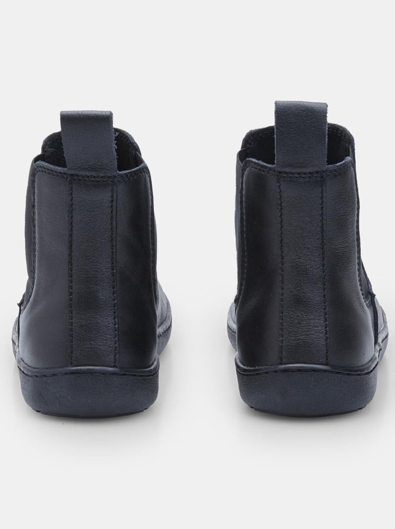 Bottine Chelsea en cuir Bata Noir - Kiabi