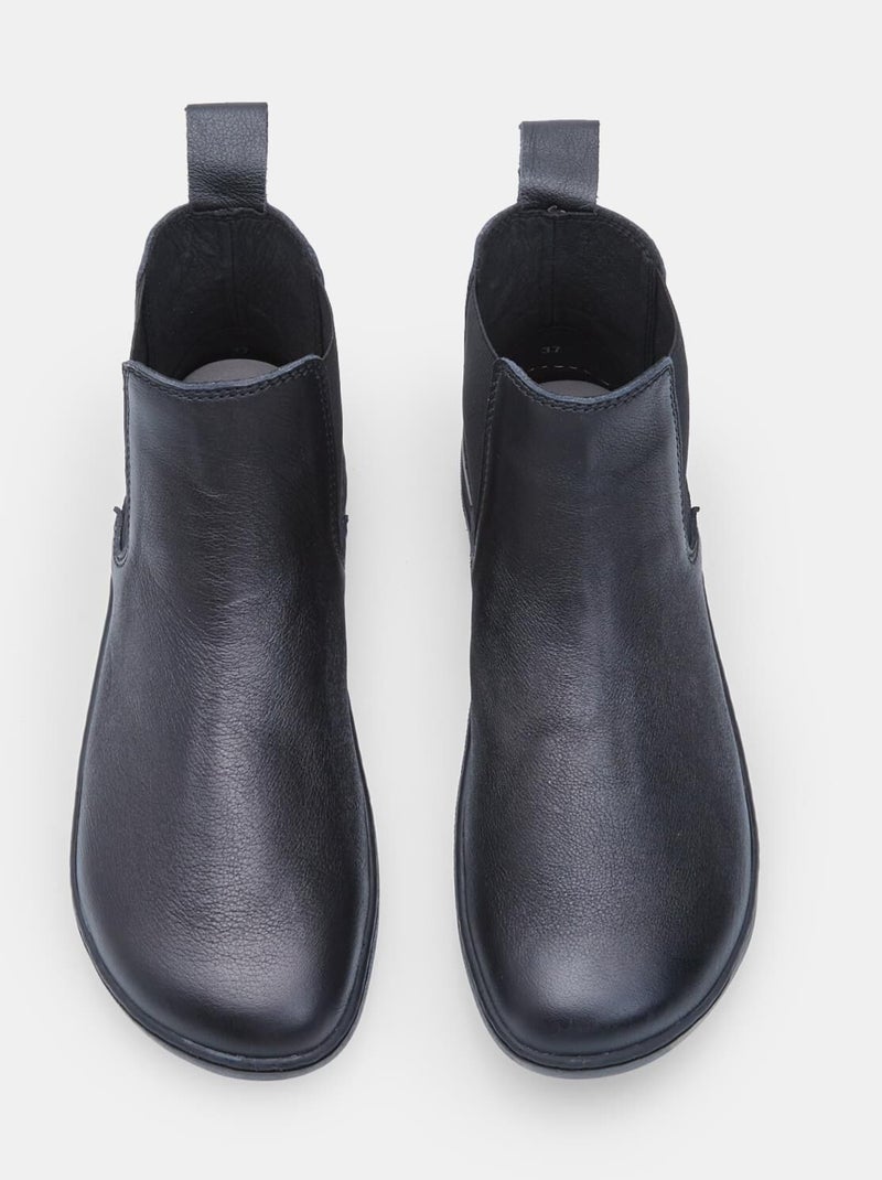 Bottine Chelsea en cuir Bata Noir - Kiabi