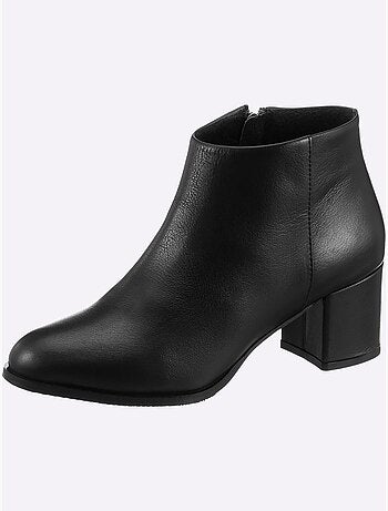 Bottine Courte Cuir D'agneau Nappa Très Doux - Taille Standard - Helline