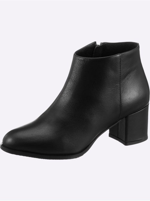 Bottine Courte Cuir D'agneau Nappa Très Doux - Taille Standard - Helline - Kiabi Bottine Courte Cuir D'agneau Nappa Très Doux - Taille Standard - Helline - Kiabi