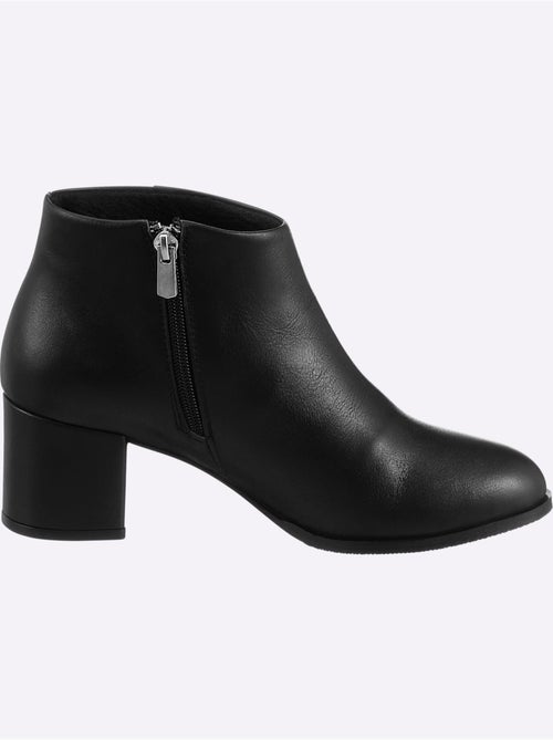 Bottine Courte Cuir D'agneau Nappa Très Doux - Taille Standard - Helline - Kiabi Bottine Courte Cuir D'agneau Nappa Très Doux - Taille Standard - Helline - Kiabi