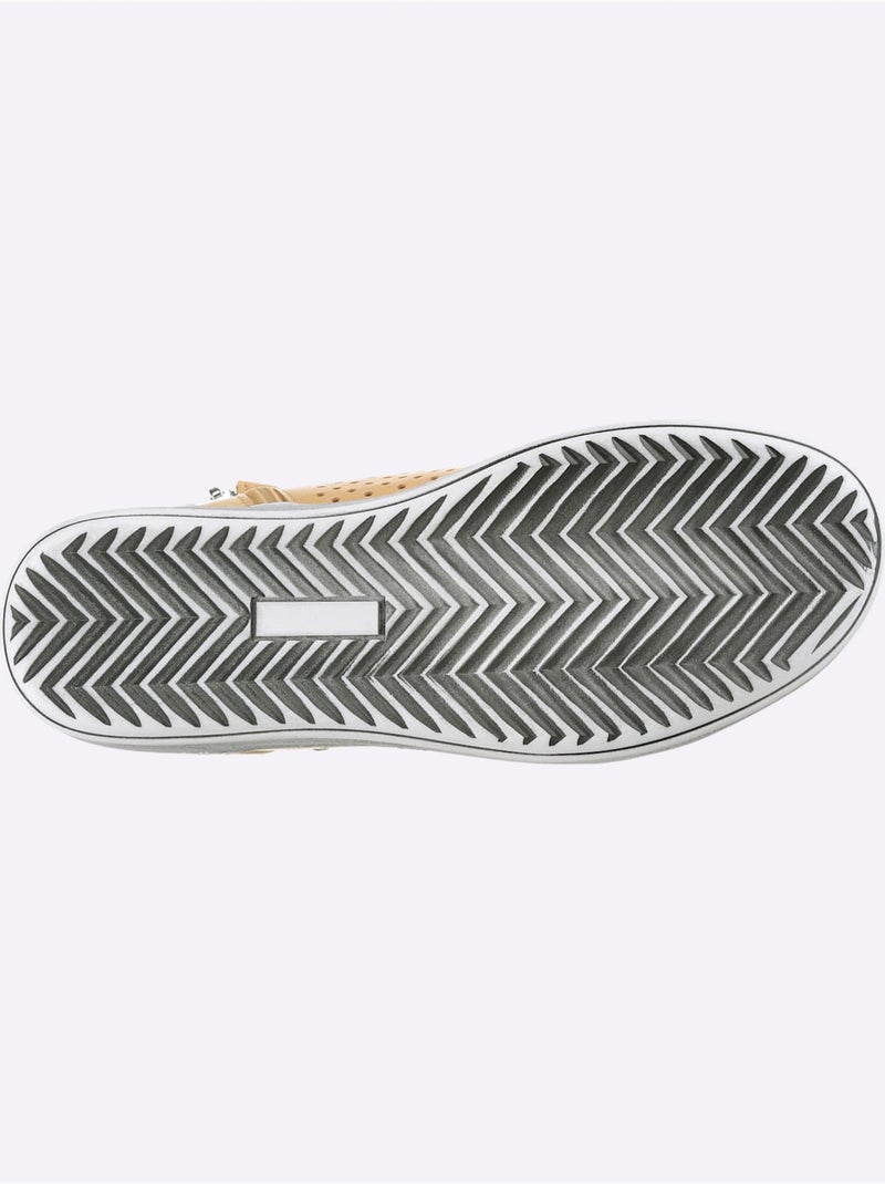 Bottine courte cuir nappa de vache - taille standard - helline Doré - Kiabi