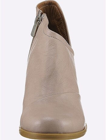 Bottine Courte Cuir Nappa De Vache - Taille Standard - Helline