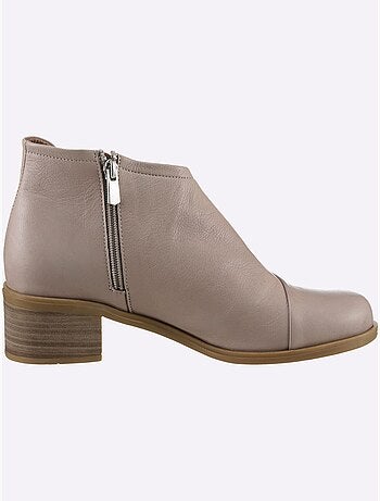 Bottine Courte Cuir Nappa De Vache - Taille Standard - Helline