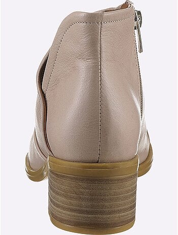 Bottine Courte Cuir Nappa De Vache - Taille Standard - Helline