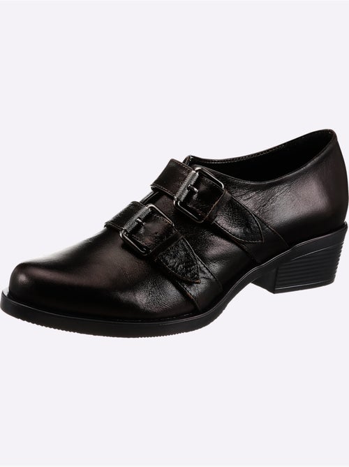 Bottine Courte Cuir Nappa De Vache - Taille Standard - Helline - Kiabi Bottine Courte Cuir Nappa De Vache - Taille Standard - Helline - Kiabi