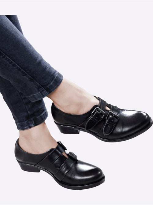 Bottine Courte Cuir Nappa De Vache - Taille Standard - Helline - Kiabi Bottine Courte Cuir Nappa De Vache - Taille Standard - Helline - Kiabi
