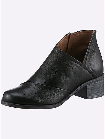 Bottine Courte Cuir Nappa De Vache - Taille Standard - Helline