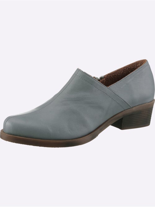 Bottine Courte Cuir Vachette - helline - Kiabi