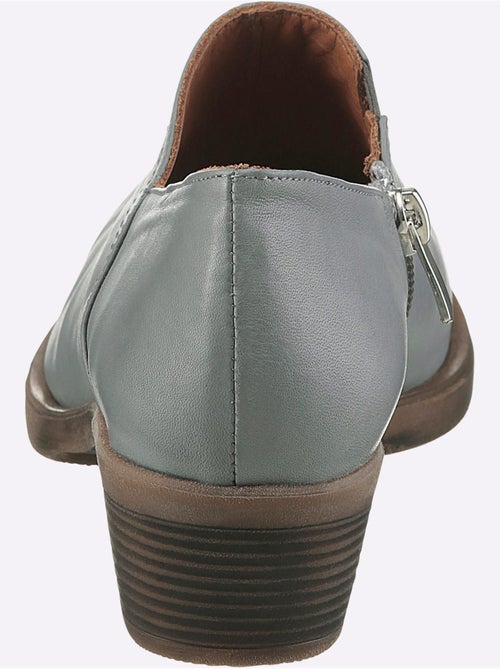 Bottine Courte Cuir Vachette - helline - Kiabi
