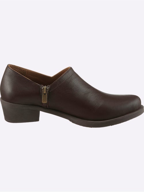 Bottine Courte Cuir Vachette - helline - Kiabi