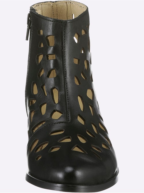 Bottine Courte Cuir Vachette - Taille Standard - helline - Kiabi