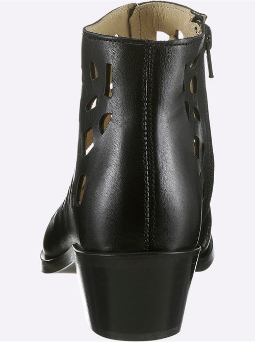 Bottine Courte Cuir Vachette - Taille Standard - helline - Kiabi