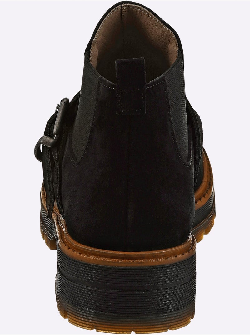 Bottine courte de fabrication espagnole - taille standard - helline Noir - Kiabi