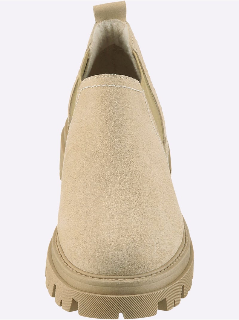 Bottine Courte De Fabrication Portugaise - Taille Standard - Helline Beige - Kiabi
