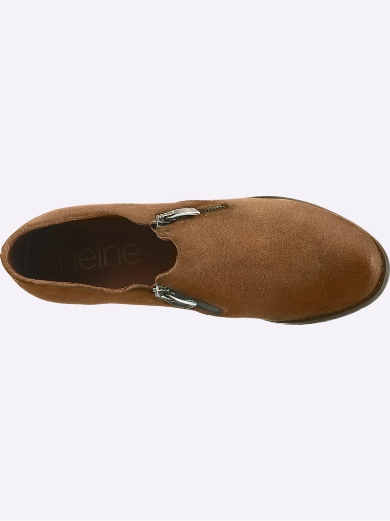 Bottine courte de fabrication portugaise - taille standard - helline Marron/Beige/Noir - Kiabi