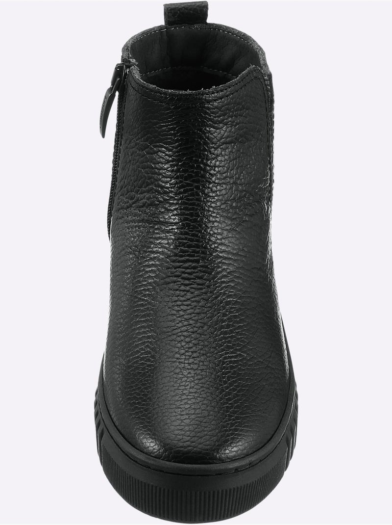 Bottine Courte De Fabrication Portugaise - Taille Standard - Helline Noir - Kiabi
