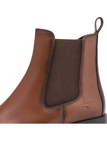 Bottine cuir à talon tamaris