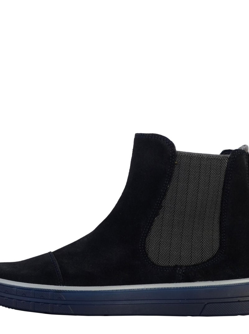 Bottine Cuir Ara Frisco Bleu - Kiabi