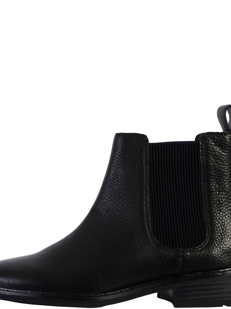 Bottine Cuir Clarks Cologne Arlo Noir - Kiabi