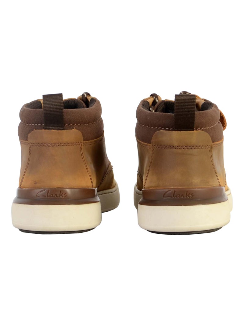 Bottine Cuir Clarks Scene Zip Marron - Kiabi