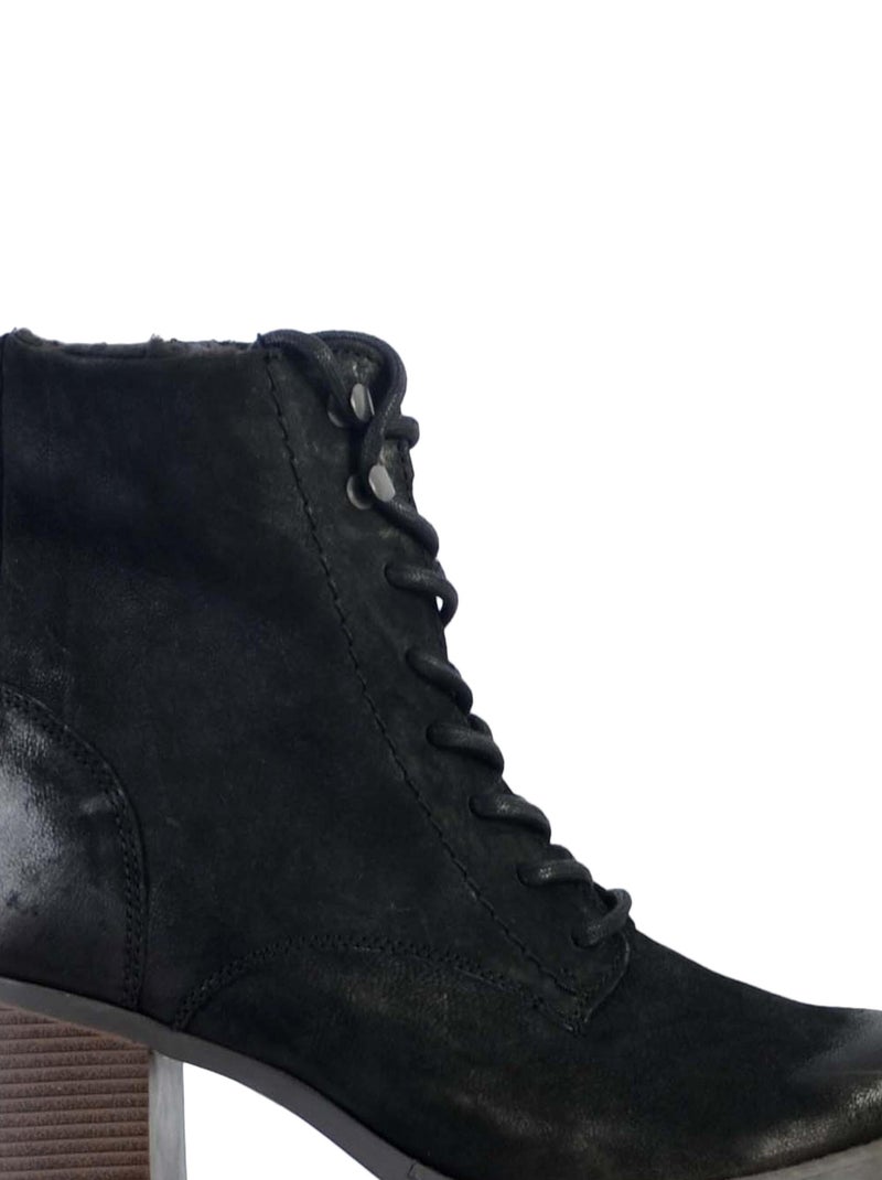 Bottine Cuir Clarks Well Lace Noir - Kiabi