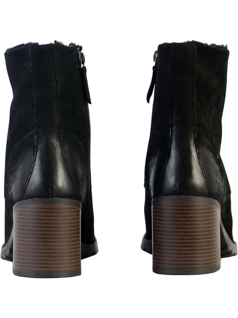 Bottine Cuir Clarks Well Lace Noir - Kiabi