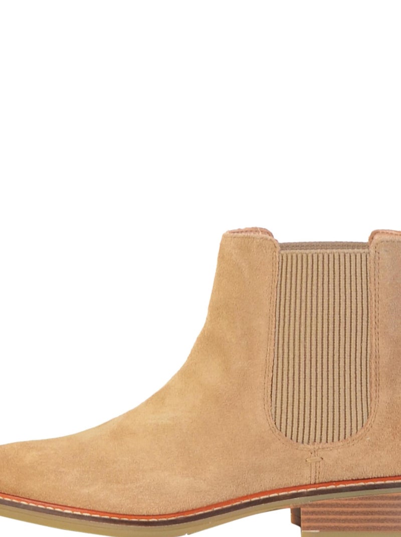 Bottine Cuir Cologne Arlo Beige clair - Kiabi