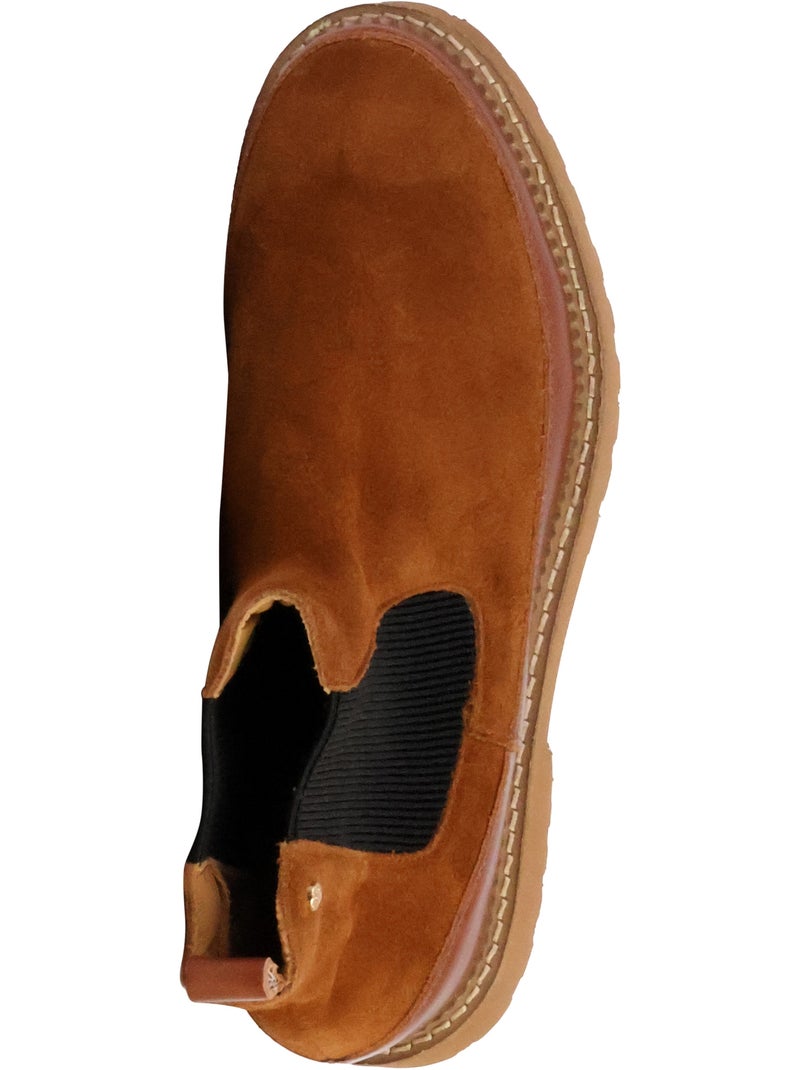 Bottine Cuir Emilie Karston Olivia Marron - Kiabi