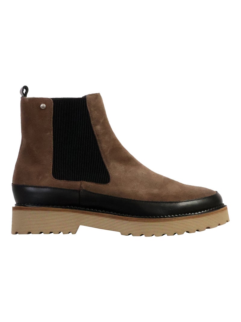 Bottine Cuir Emilie Karston Olivia Taupe - Kiabi