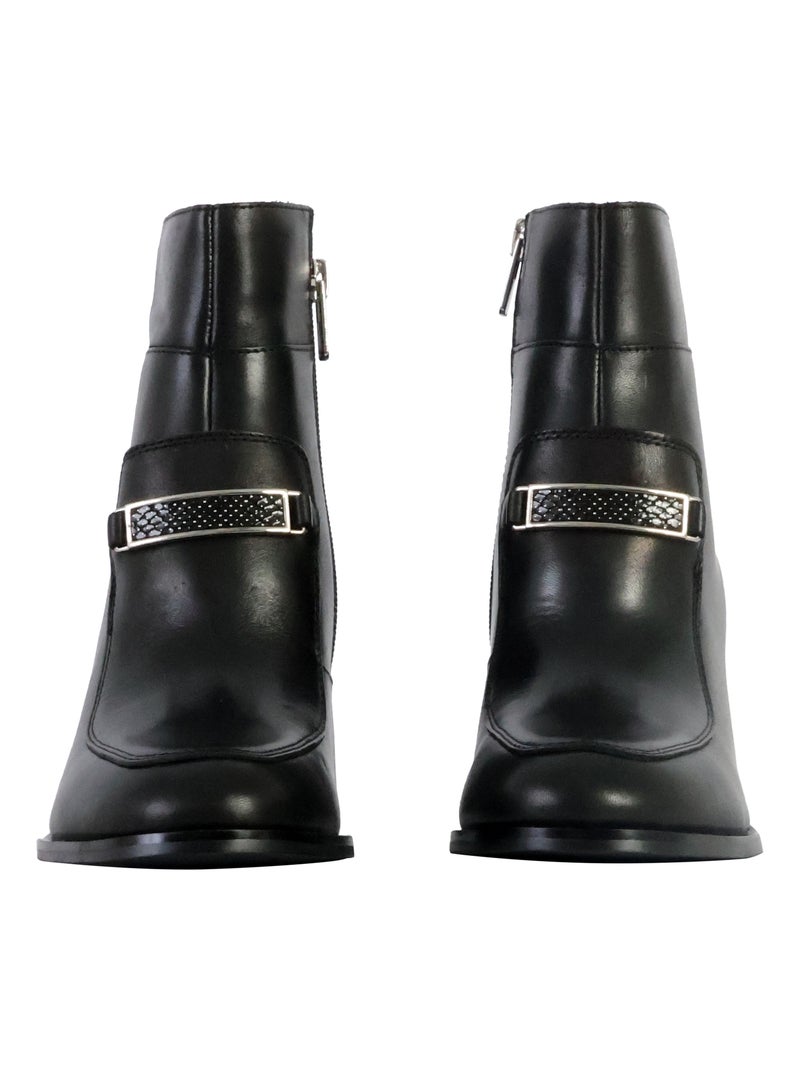 Bottine Cuir Emilie Karston Viana Noir - Kiabi