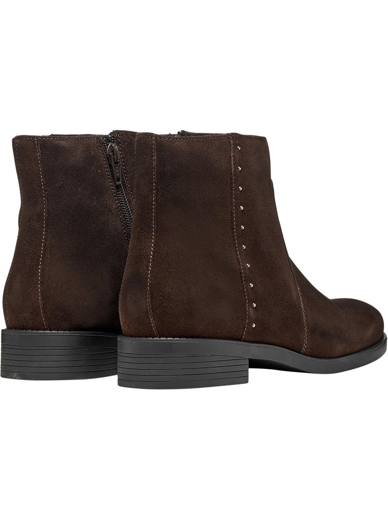 Bottine cuir esmeena geox Marron foncé - Kiabi